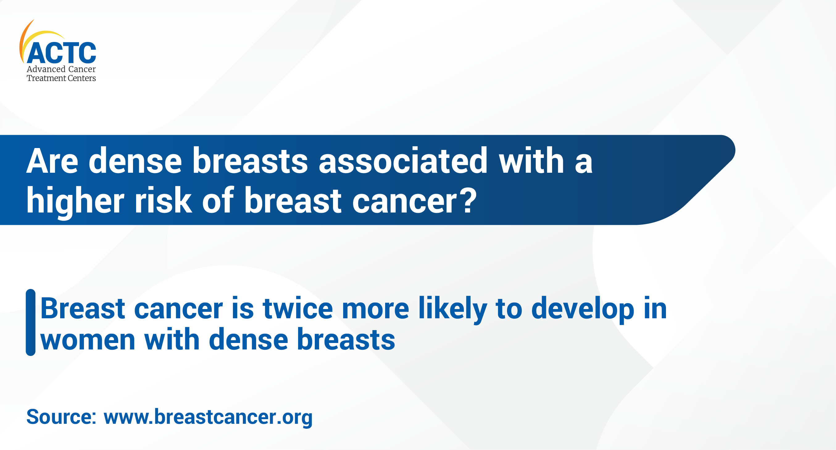 Do dense breasts affect the risk of developing breast cancer?